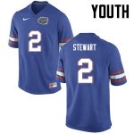 Youth Florida Gators #2 Brad Stewart NCAA Nike Blue Authentic Stitched College Football Jersey UIQ6062AS